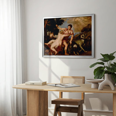 Venus and Adonis-Titian (Tiziano Vecelli)-Framed Gallery Wrapped Canvas-1554