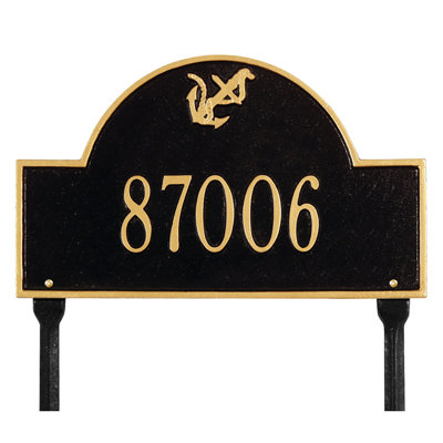 Anchor 1-Line Lawn Address Sign