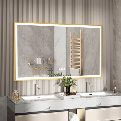 Throssell Aluminium Rectangle LED Wall Mirror