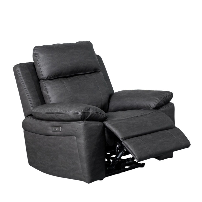 Ceazia 3 Piece Reclining Sofa Set, Dark Grey