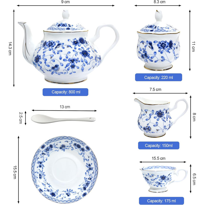 Bone china tea set