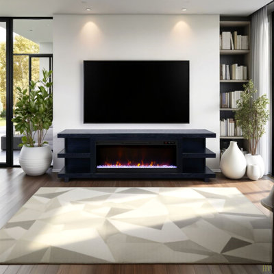 Laurel Canyon 82 Inch Fireplace TV Stand For Tvs Up To 90 Inches, Minimal Assembly