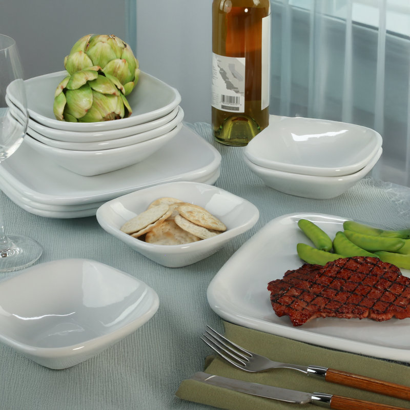 12-Piece, Impulse Dinnerware Set, White