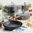 Circulon Elementum Hard Anodized Nonstick Cookware Pots And Pans Set, 10 Piece, Gray