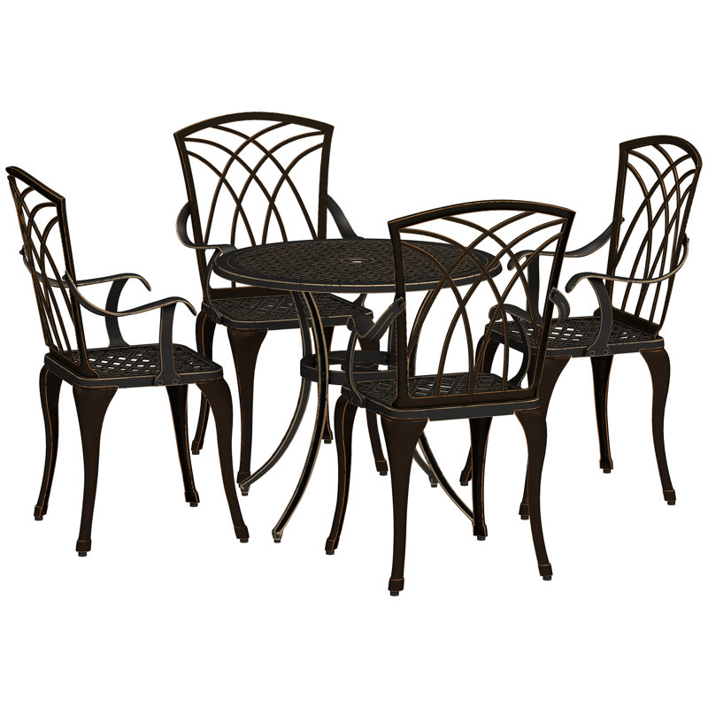 Patio Dining Set Table,, Black