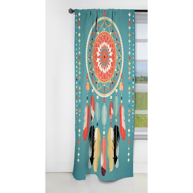 Macabe - Rideau occultant abstrait Dream Catcher - 1 panneau, L 52 po x L 90 po