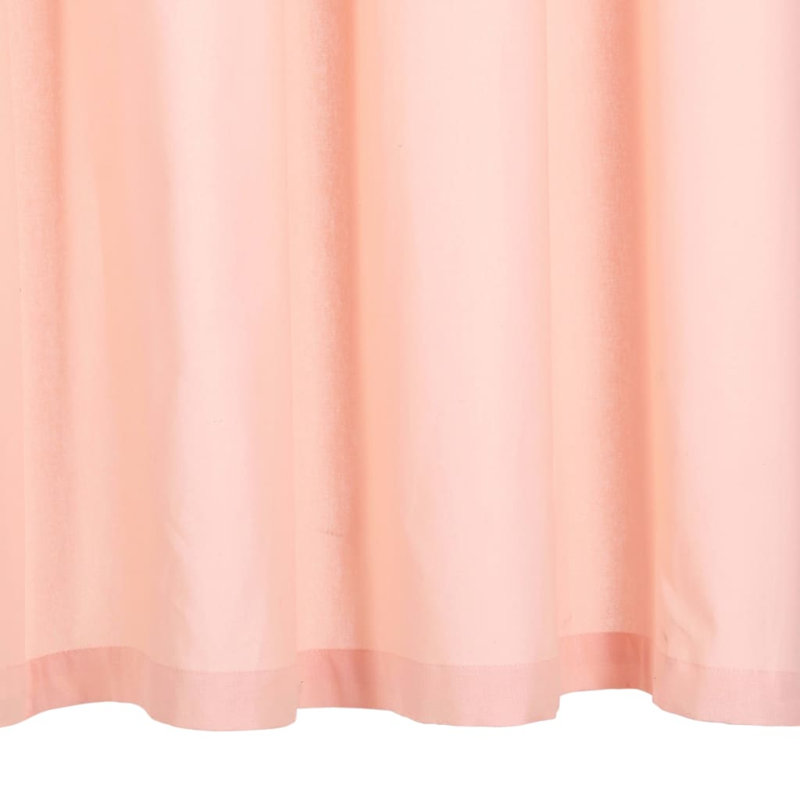 Nowicki Cotton Room Darkening Curtain Pair, 140 W x 245 D cm, Pink