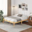 Natural Bamboo Bed Frame with Slatted Base, Minimalist Wooden Platform Bed, Strong Support, Easy Assembly, No Box Spring Required-440289837