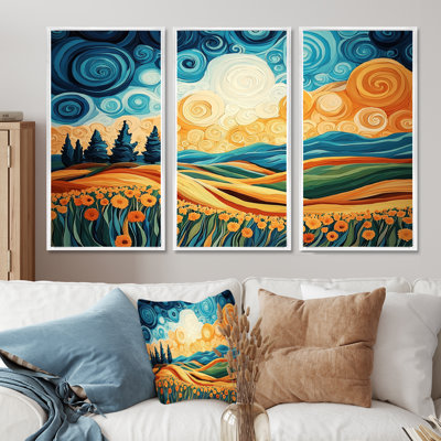 Adasia - ensemble d'art mural prairies