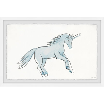 «Brendale Pouncing Unicorn», reproduction encadrée