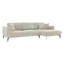 Riviera 4 Seater Corner Sofa, Fabric, 286cm Modern L-Shaped with Metal Legs-138465302-144078391