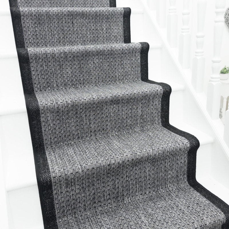 Stair Runner Gingham Flatweave Area Rug, Runner 80 x 450 cm