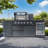 4-Burner 72000 BTU Deluxe Stainless Steel Gas Outdoor Kitchen Bar Barbecue Island Grill + Wine Cooler Compact Refrigerator + Rotisserie kit + Granite Countertops + Stainless steel Sink