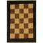 Tapis zone en laine noir/brun 5 pi 4 po x 7 pi en laine one-of-of-kind à la main noué la new age Nash