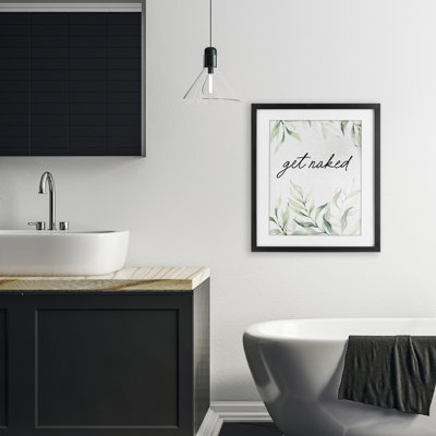 «Get N nu», reproduction sous verre encadrée, design par lettré et doublé