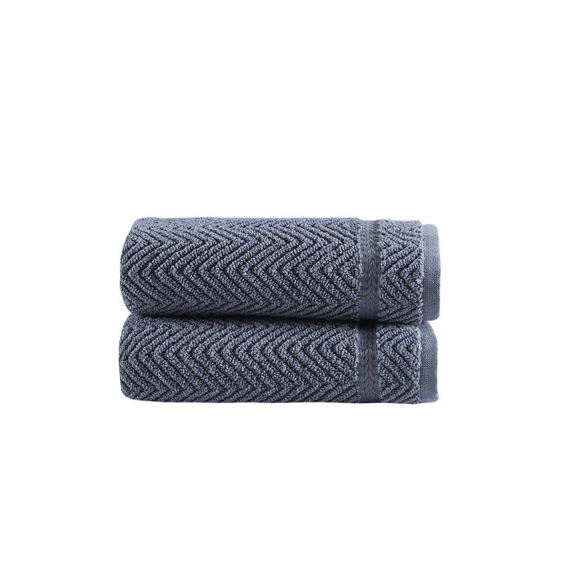 Vandewa Turkish Cotton Hand Towel Set, Gray