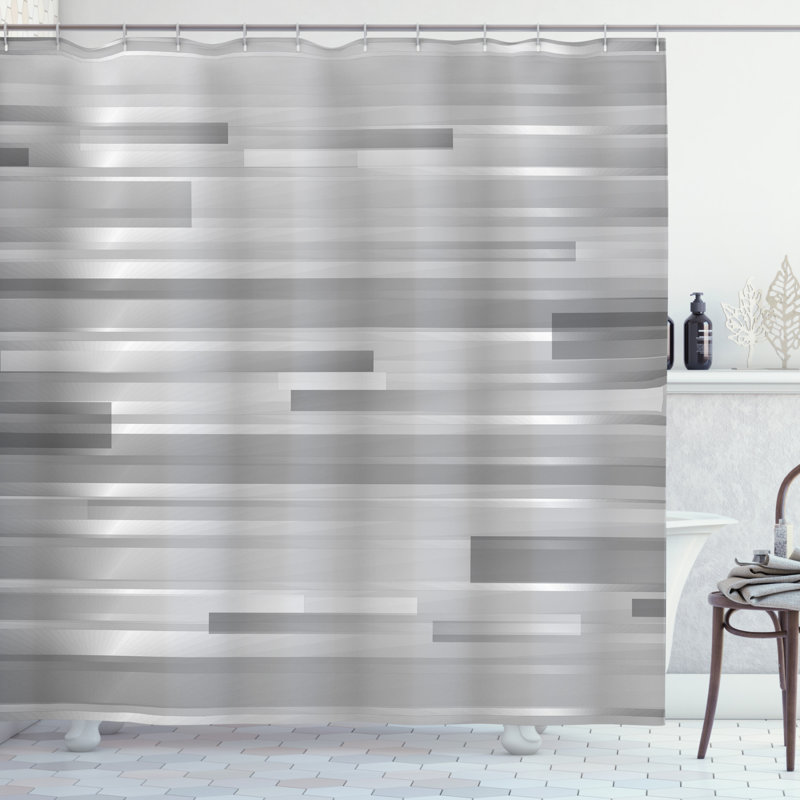 Enrique Shower Curtain with Hooks Included, 69" W x 70" L
