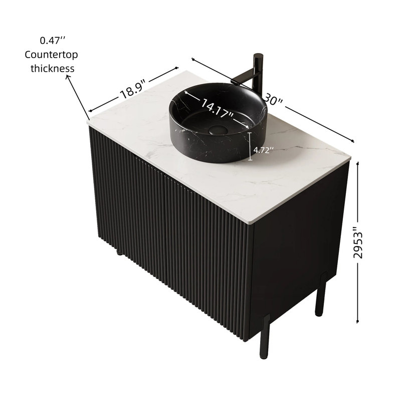 Ensemble de meuble-lavabo avec lavabo 30 po TURIO