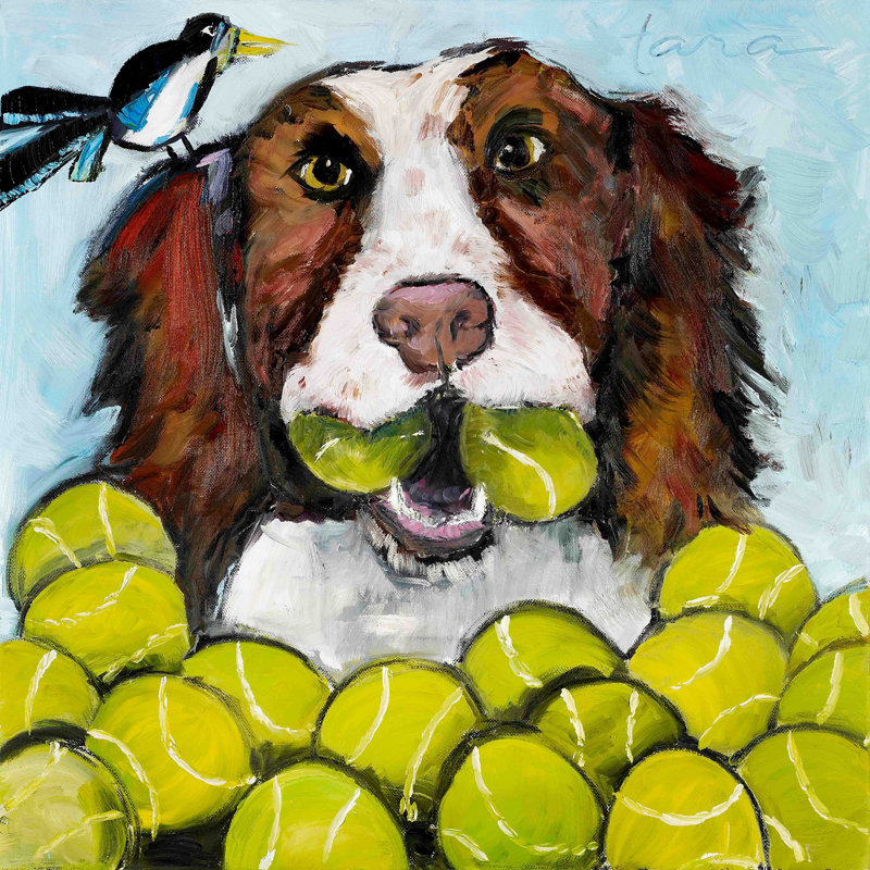 Tara Likes Tennis by Tori Campisi - Wrapped Canvas Print, 101cm H x 101cm W x 3.81cm