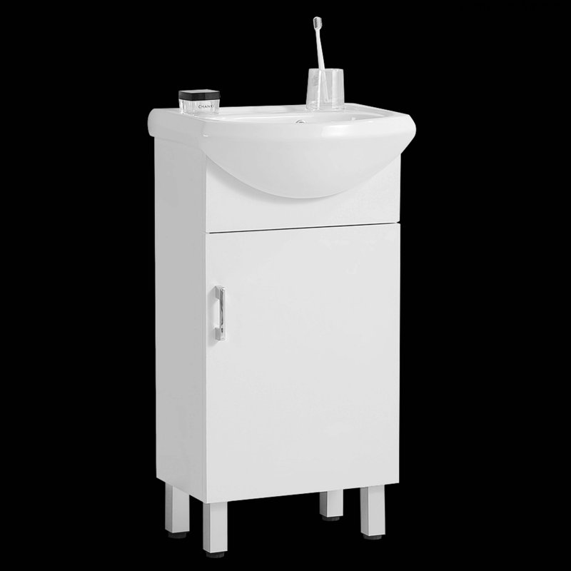 Armoire de salle de bain contemporaine avec lavabo en céramique