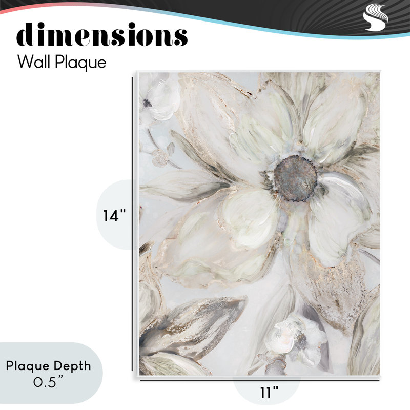 Plaque murale Sandstone Tone Blooms, design par Carol Robinson