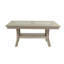 Table de salle à manger avec plateau en bois d'hévéa et plateau en verre