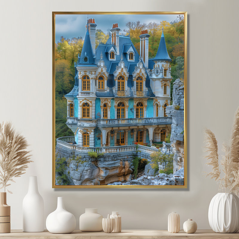 Décoration murale château blanc blanc été français de la Renaissance française - Châteaux, H 20 po x l 12 po x P 1 po