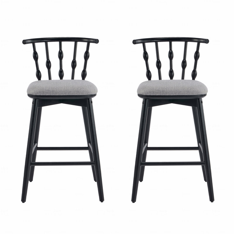 Ensemble de 2 chaises de salle à manger, Noir