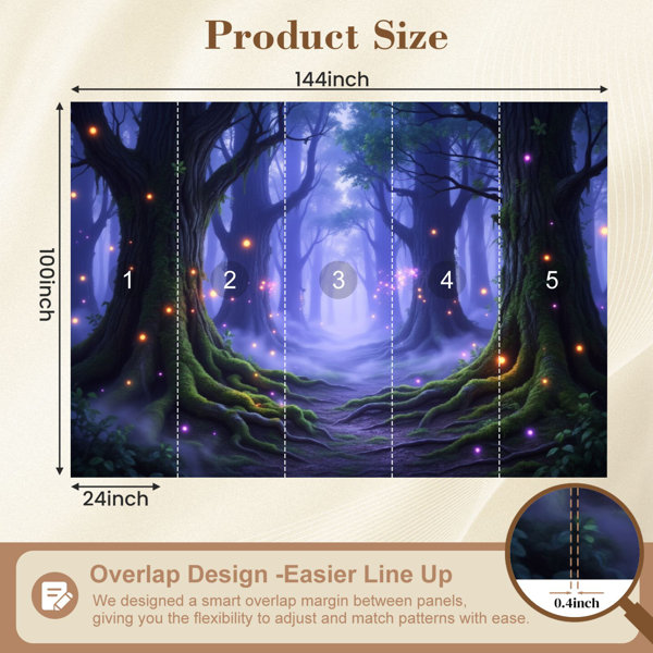 Red Barrel Studio Cottagecore Peel and Stick Wallpaper Forest Path ...