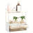 Bathroom Organizer Countertop 2-Tier with 2 Drawers, Makeup Vanity Storage (Amber)