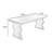 Brown+Black Rectangular Solid Wood Dining Table-1285185224
