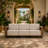 86" Wide Outdoor Wicker Patio Sofa with Cushions