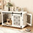 Modern Dog Crate End Table With Sliding Doors