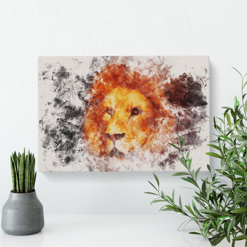 Lion Vol.4 - Wrapped Canvas, 50cm H x 76cm W x 3cm D