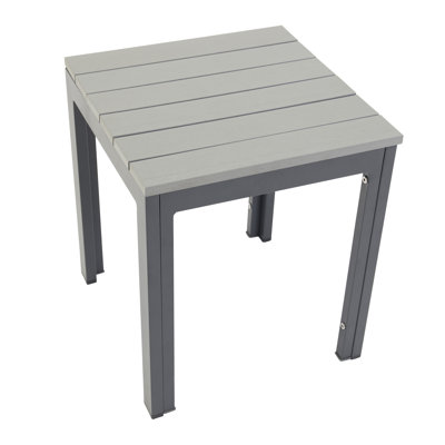 Akia Square Metal Outdoor Side Table , 40cm cm W 40cm cm D