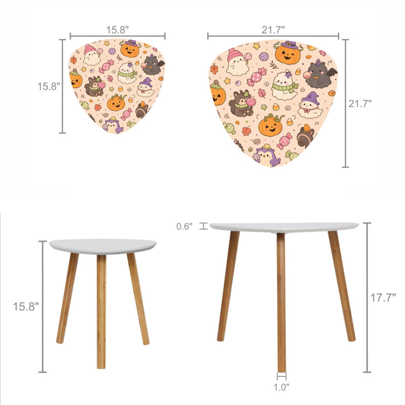 Ensemble de 2 tables basses gigognes Triangle