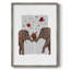 Éléphant en bouquet, reproduction encadrée portrait - bois massif-1684712525
