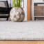 Tapis abstrait argent en laine / coton touffeté à la main Thionville-662117107