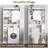 The Toilet Storage Cabinet, Farmhouse Storage Cabinet Over Toilet with 2 Barn Doors-415860156