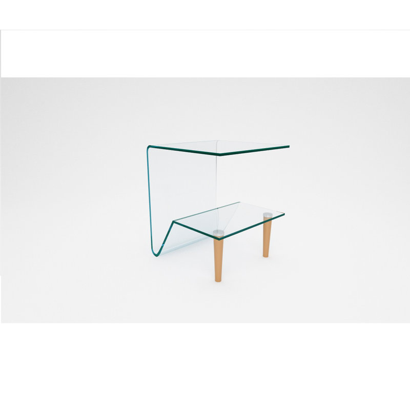 Godalming Glass Top End Table
