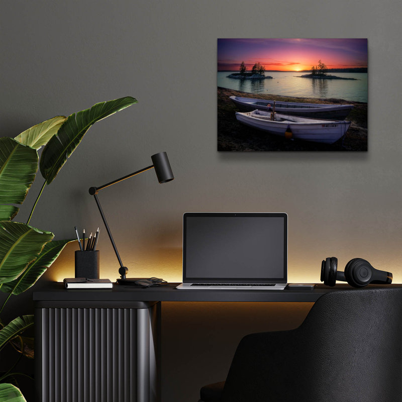 Art mural en verre Breakwater Bay «Spring Sunset Lookout Point» par Rick Berk, H 12 po x l 16 po x P 0,13 po