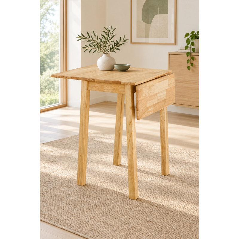 Callaway Rubberwood Rectangular Wood Top Dining Table