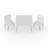 Kids 3 Piece Square Play Or Activity Table and Chair Set