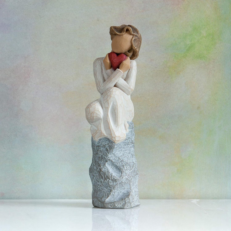 Willow Tree Angel Always Feel Love Strength, Sculpted Hand-Painted Resin Figure