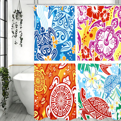 Rideaux de douche avec crochets inclus