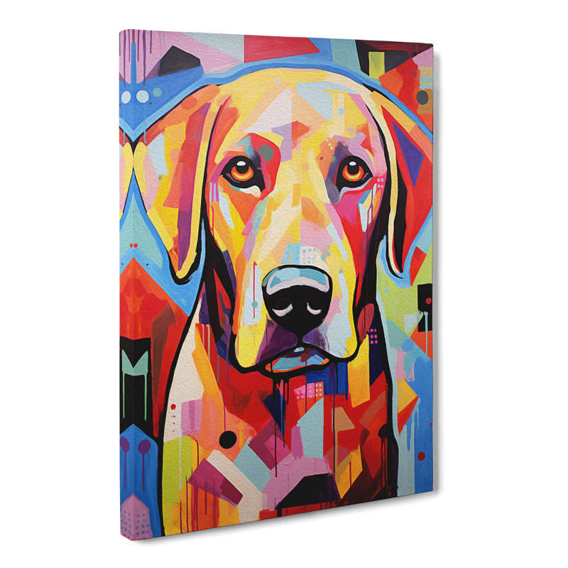 Labrador Retriever Constructivism - Wrapped Canvas