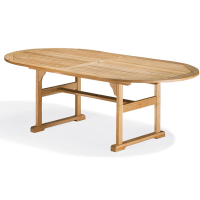 Myler Oval Outdoor Dining Table With Umbrella Hole , 88'' in. W 48'' in. D