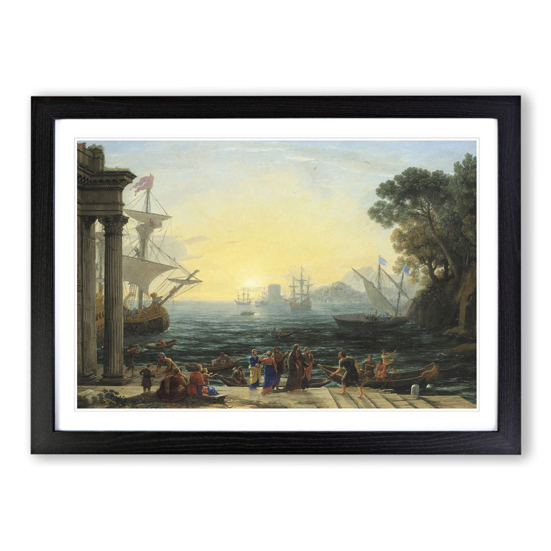 The Embatment by Claude Lorrain - Picture Frame Painting, Black, 36cm H x 48cm W x 2cm D