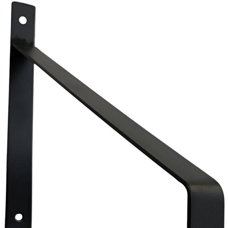 Ensemble de 8 tablettes murales en métal noir 8 po
