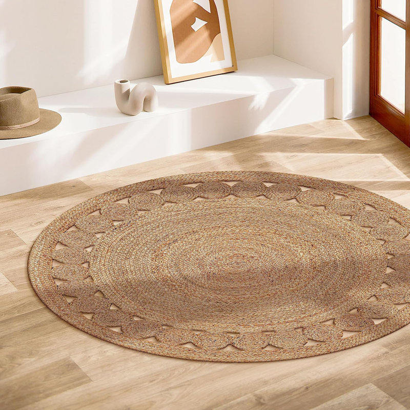 Tapis en jute de ferme tissé à la main 3 pi